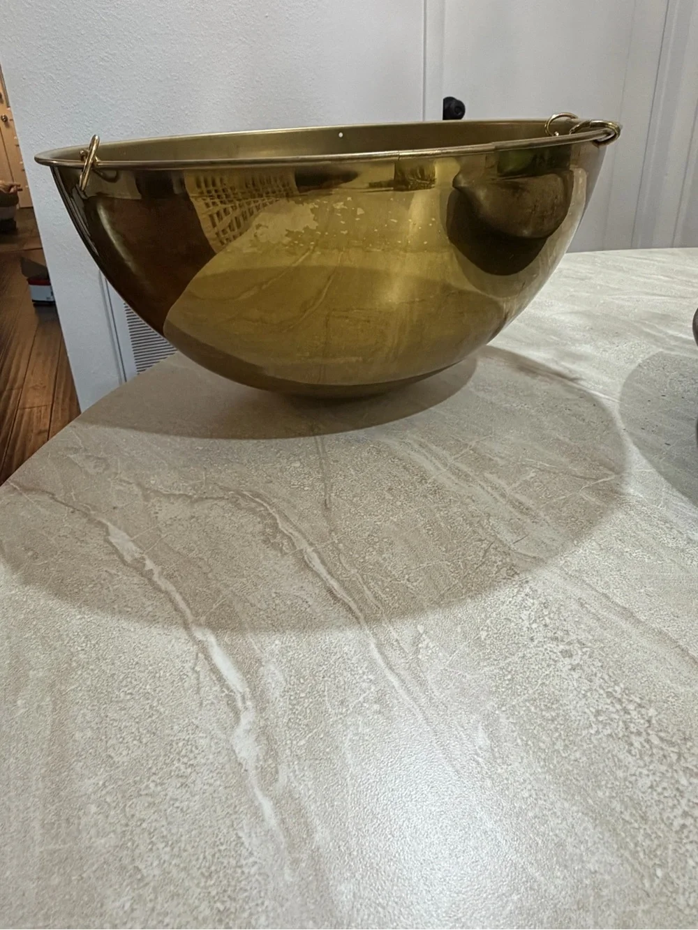 BrassHanging Decorative Bowl Vase - Modern Home Accent